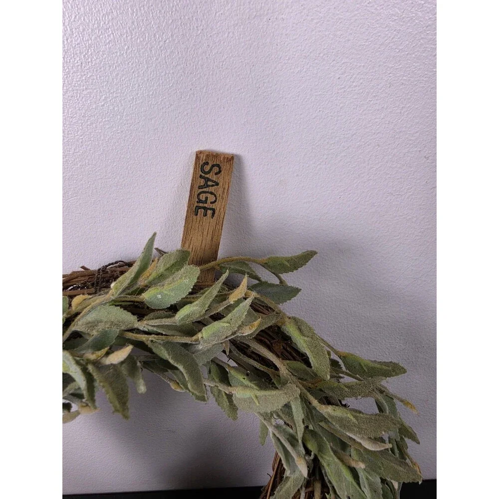 Farmhouse Faux Sage Green Wreath 18